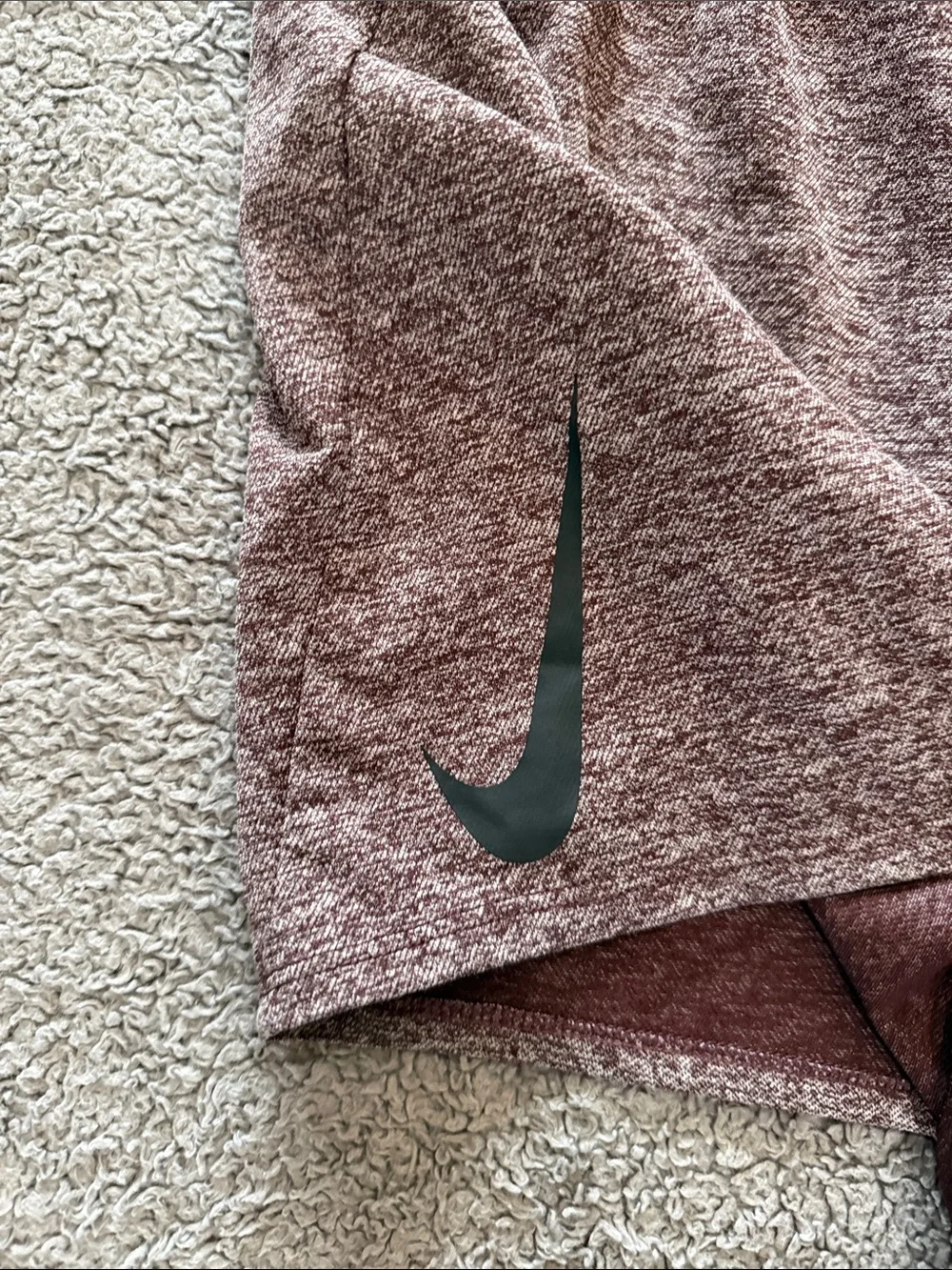 Nike Women’s Heathered Maroon Athletic Shorts
